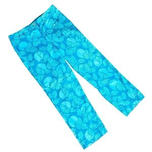 Lilly Pulitzer Capris Lagoon Blue Monarch Size 6